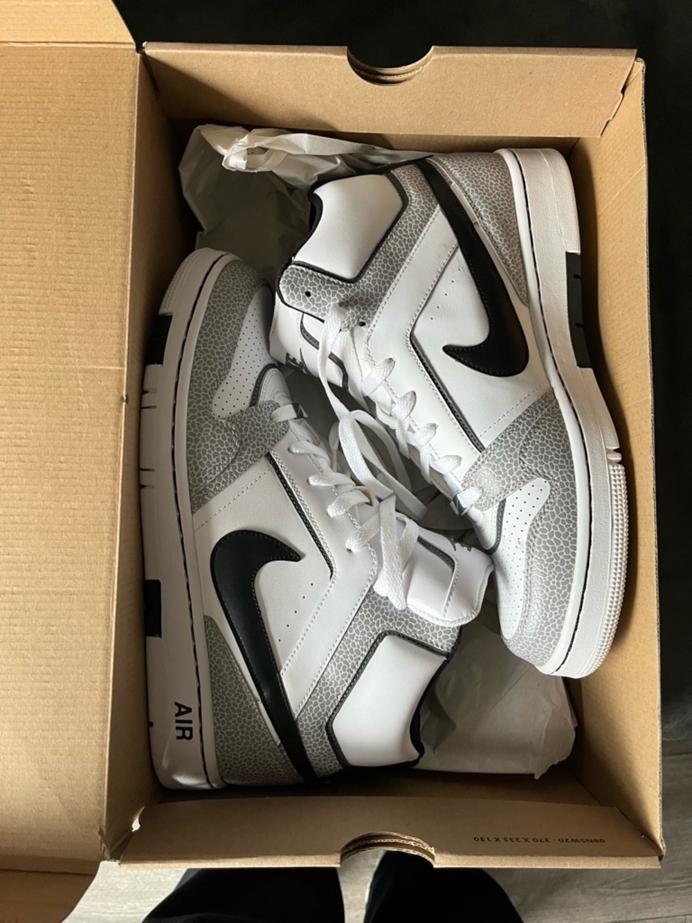 Nike White, Gray & Black Low-Top Sneakers